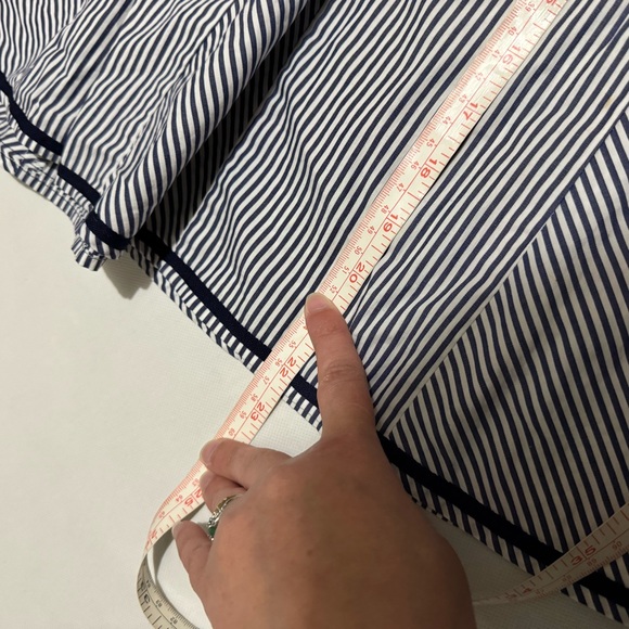 Talbots Blue White Striped A-line Flare Skirt Women’s Size‎ 14 Petite Nautical - Picture 4 of 4